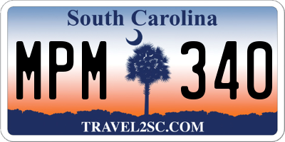 SC license plate MPM340