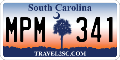 SC license plate MPM341