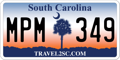 SC license plate MPM349