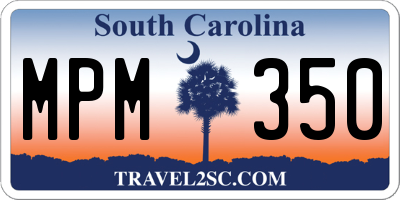 SC license plate MPM350