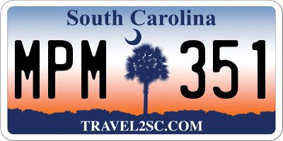 SC license plate MPM351