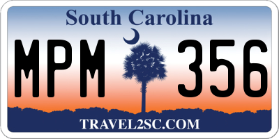 SC license plate MPM356