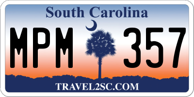 SC license plate MPM357