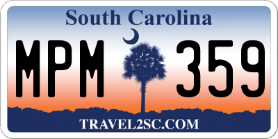 SC license plate MPM359