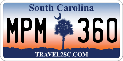SC license plate MPM360