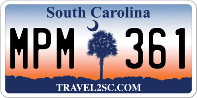 SC license plate MPM361