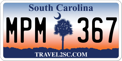 SC license plate MPM367