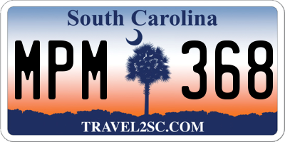SC license plate MPM368