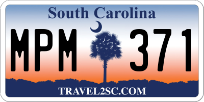 SC license plate MPM371