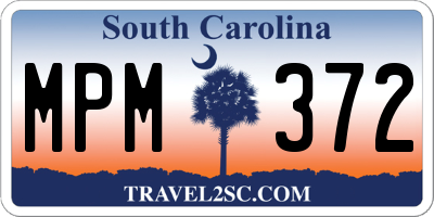SC license plate MPM372