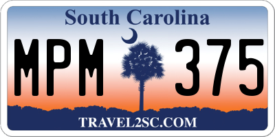 SC license plate MPM375