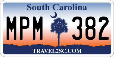 SC license plate MPM382