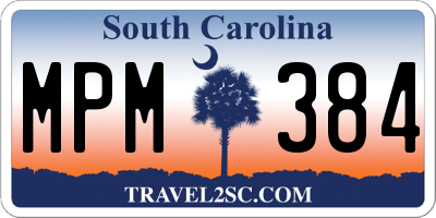 SC license plate MPM384