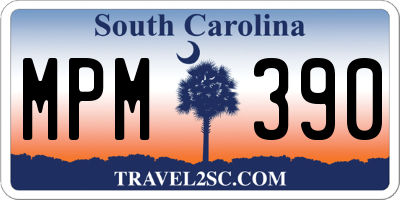 SC license plate MPM390