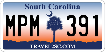 SC license plate MPM391