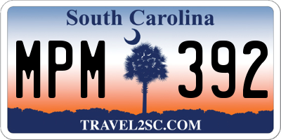 SC license plate MPM392