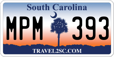 SC license plate MPM393
