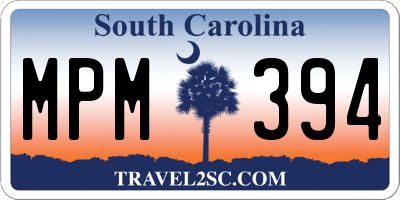 SC license plate MPM394
