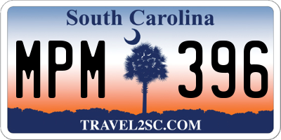 SC license plate MPM396