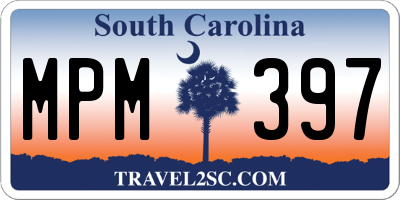 SC license plate MPM397