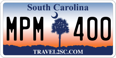 SC license plate MPM400