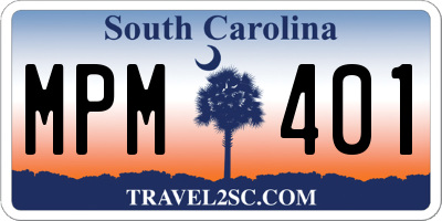 SC license plate MPM401