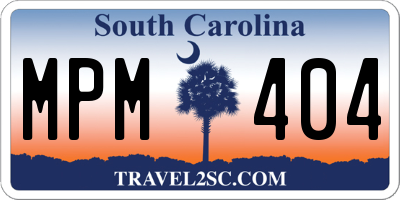 SC license plate MPM404