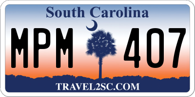 SC license plate MPM407
