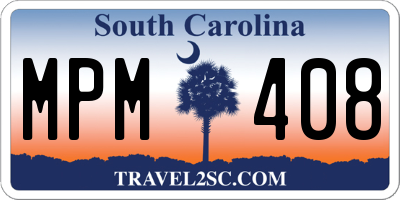 SC license plate MPM408