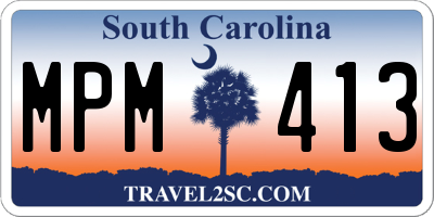 SC license plate MPM413