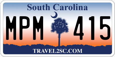 SC license plate MPM415