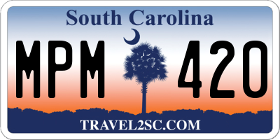 SC license plate MPM420