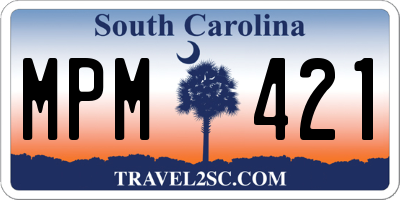 SC license plate MPM421