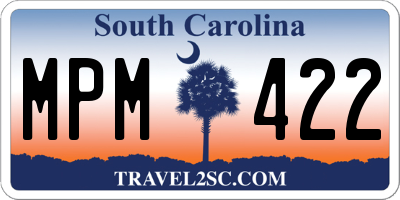 SC license plate MPM422