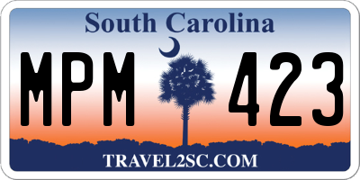 SC license plate MPM423