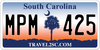 SC license plate MPM425