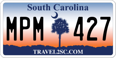 SC license plate MPM427