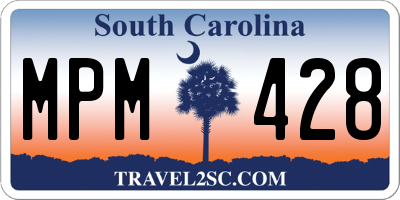 SC license plate MPM428