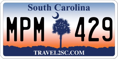 SC license plate MPM429