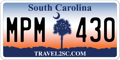 SC license plate MPM430