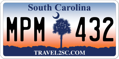 SC license plate MPM432
