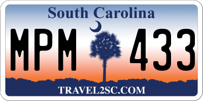 SC license plate MPM433