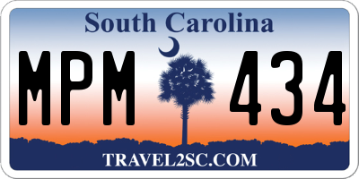 SC license plate MPM434