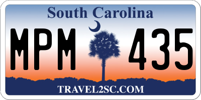 SC license plate MPM435