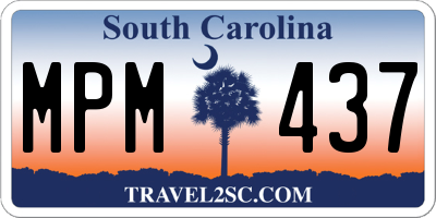 SC license plate MPM437