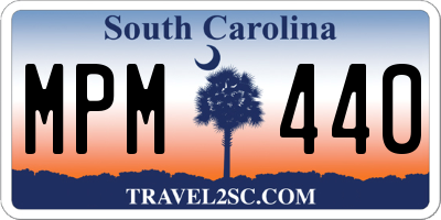 SC license plate MPM440