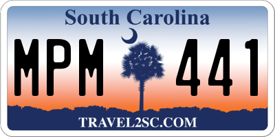 SC license plate MPM441