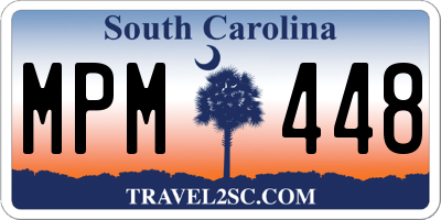 SC license plate MPM448