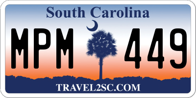 SC license plate MPM449