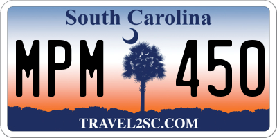 SC license plate MPM450